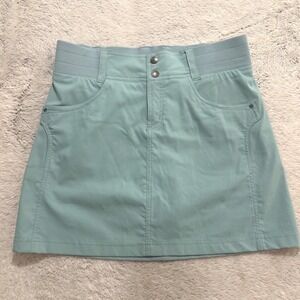 Title Nine Clamber Skort Aqua Blue Size 6 Athletic Skirt Built-in Shorts Hiking